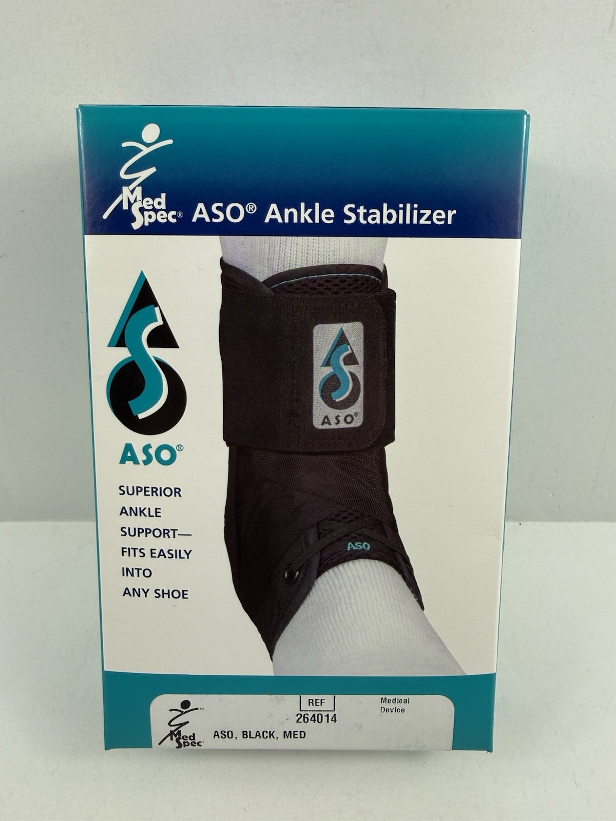Med Spec 264014 Medium Size ASO Ankle Stabilizer – Black