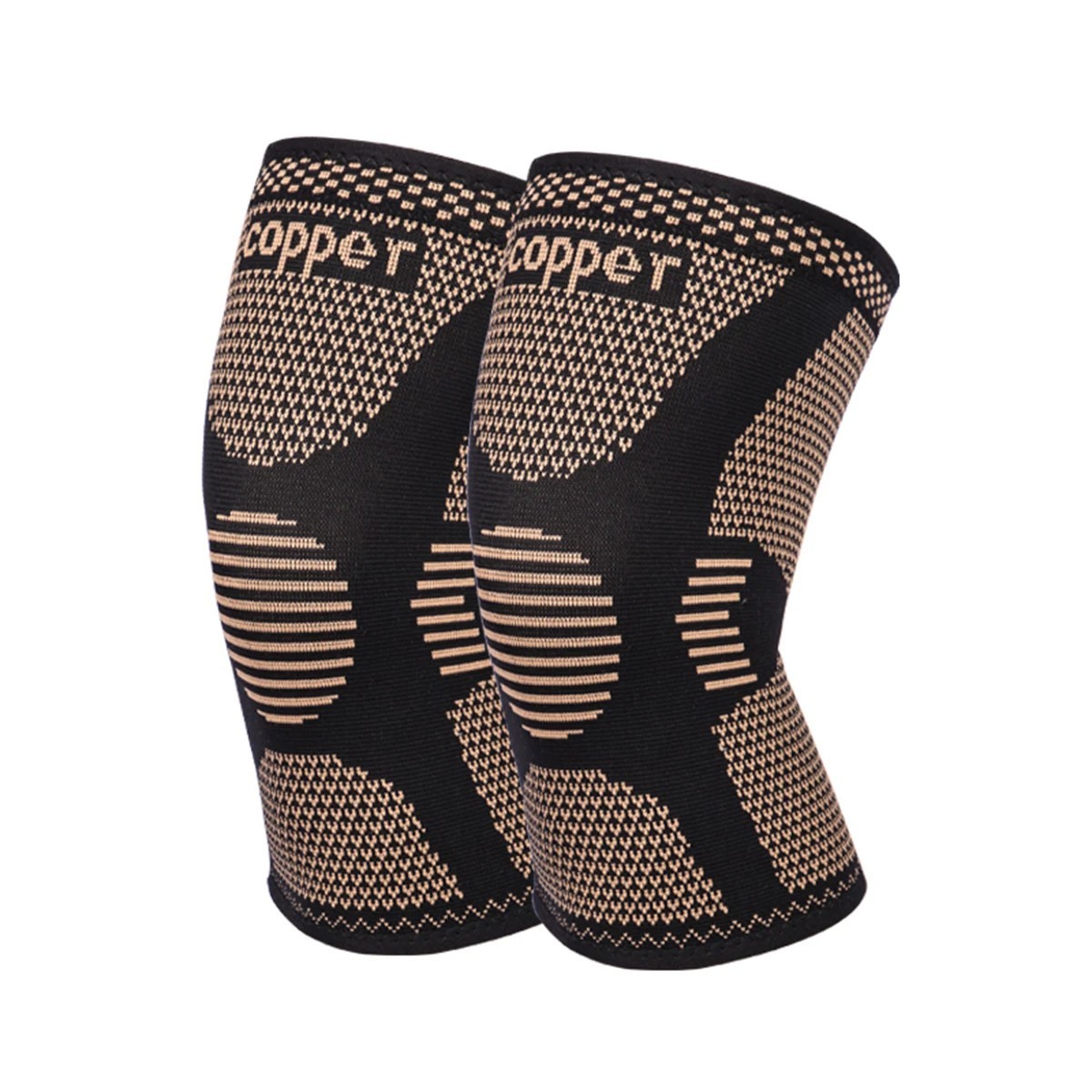 2Pack Copper Knee Braces Compression Sleeves Support for Arthritis Men & Women