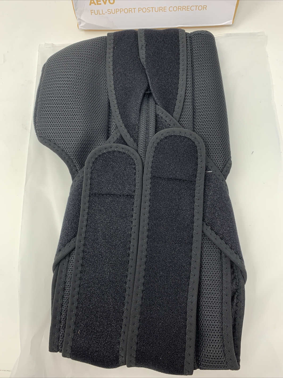 AEVO Full-Support Posture Corrector, Back Brace – Unisex – Medium – Black