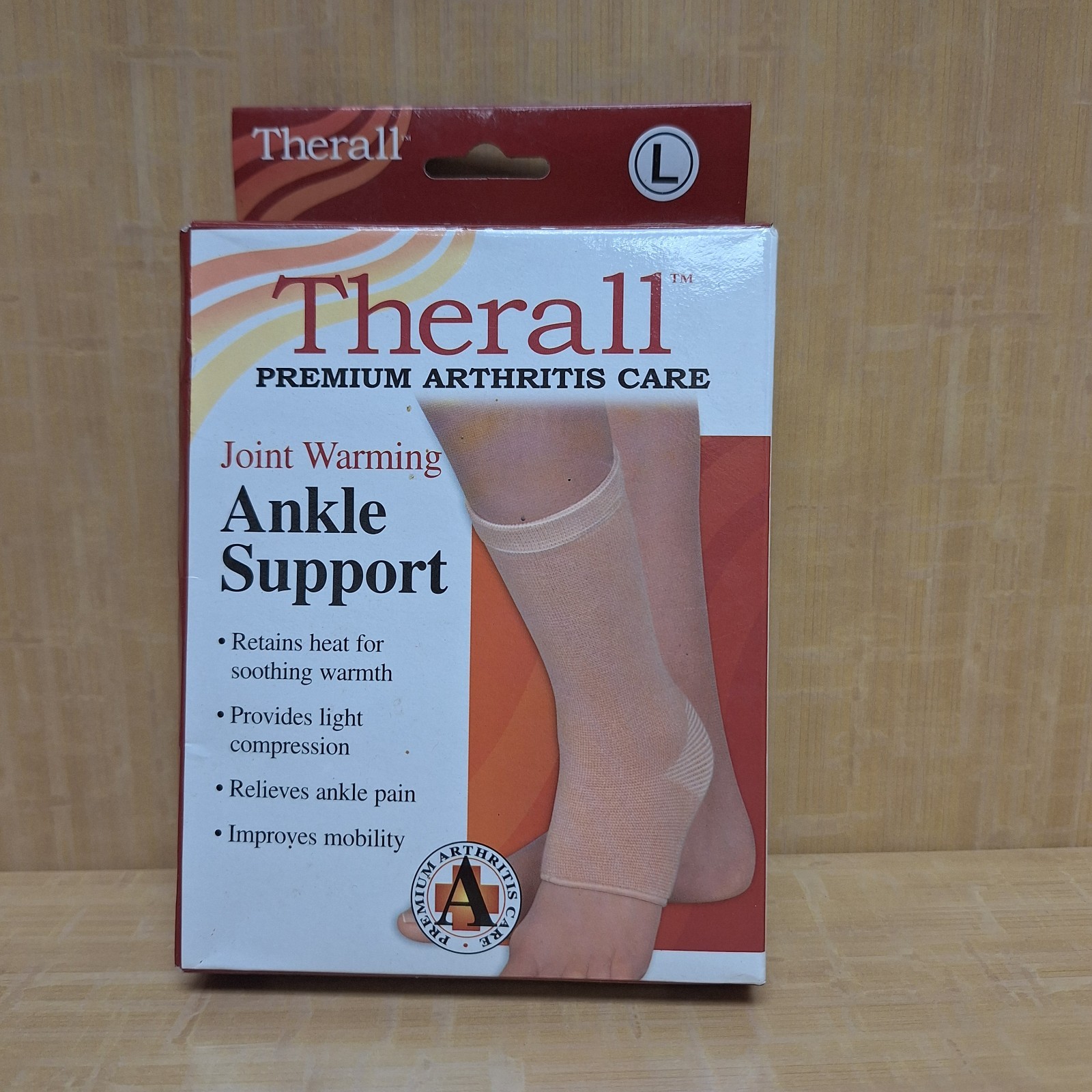 Therall Premium Arthritis Care, Joint Warming Ankle Support, Beige Large