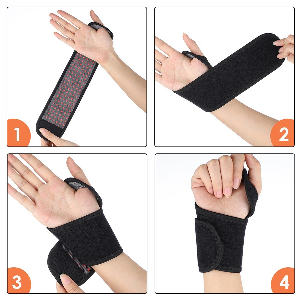 Wrist Strap Self Heating Weight Lifting Gym Training Support Wrap Pain Relief AU