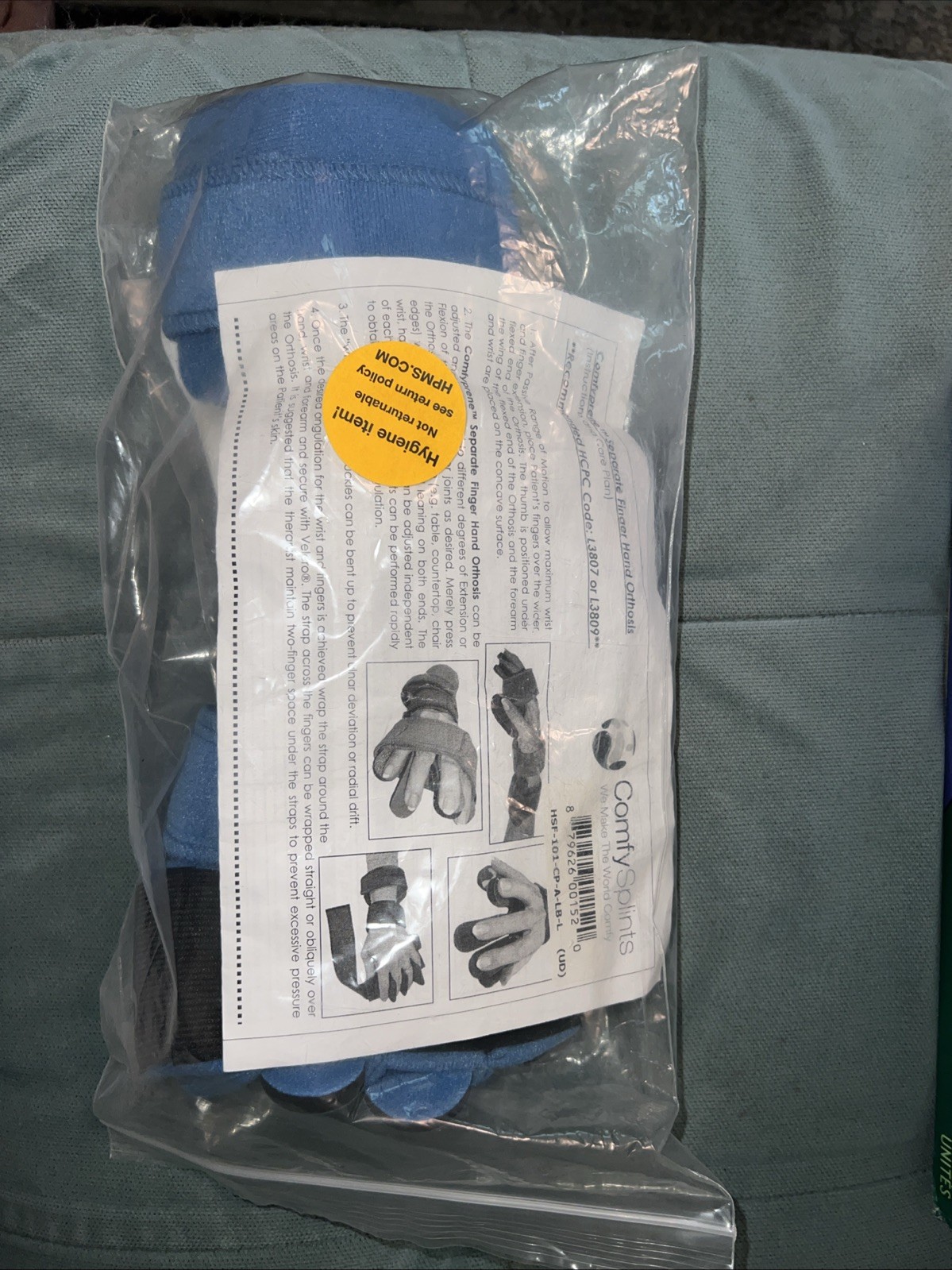 ComfySplints Comfyprene Hand Separated Finger Orthosis Neoprene Wrist Brace