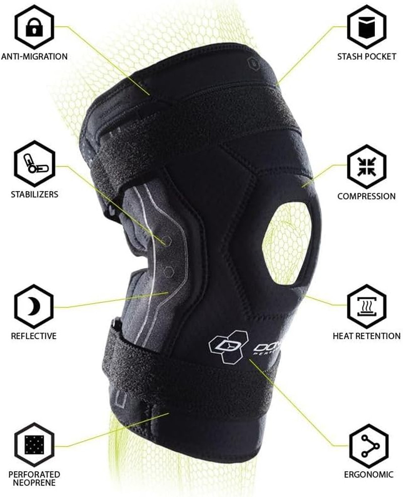 Bionic Knee Brace – Hinged, Adjustable Patella Support, Lateral / Medial Ligamen