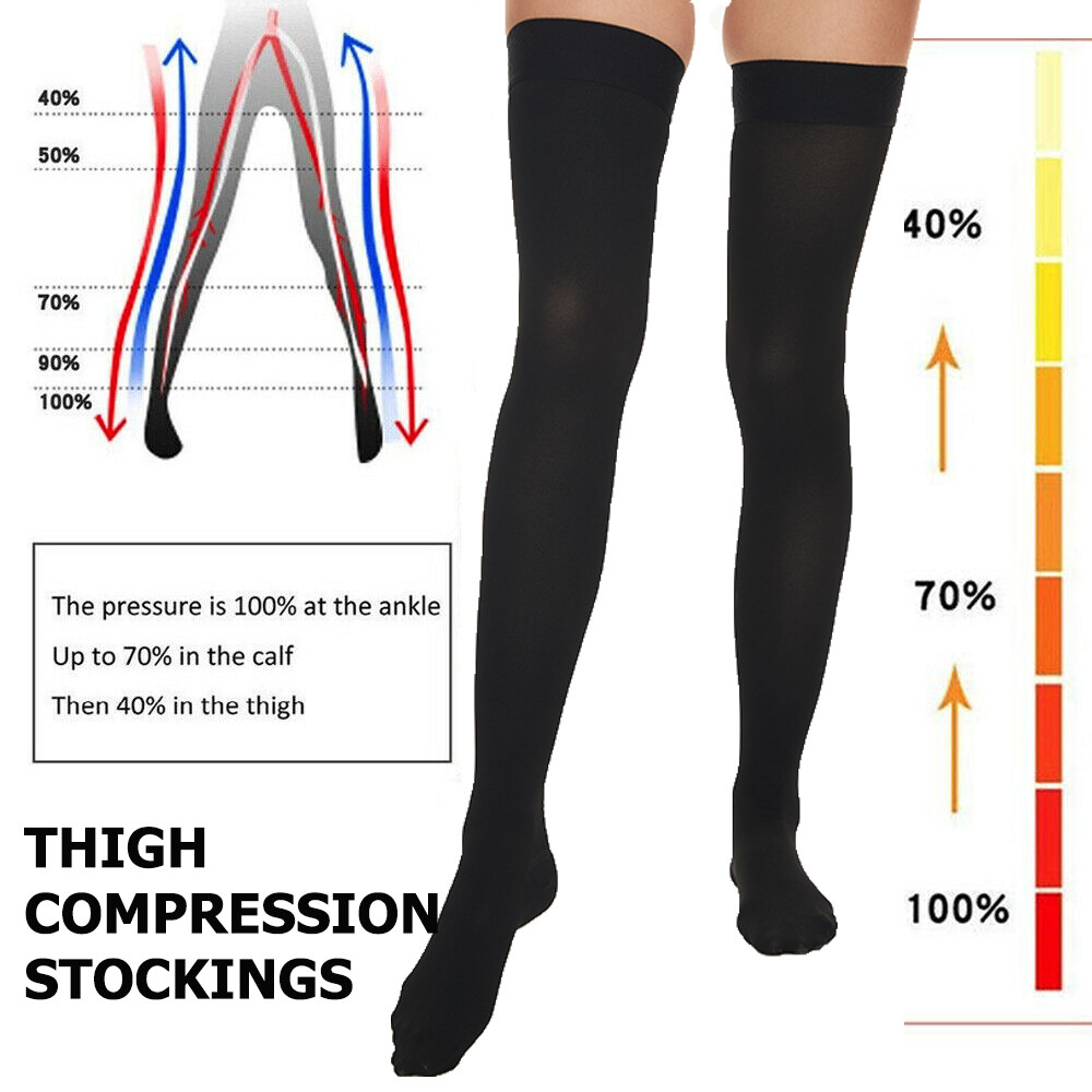 Thigh High Compression Socks Over the Knee Circulation Stockings for Women & Men
