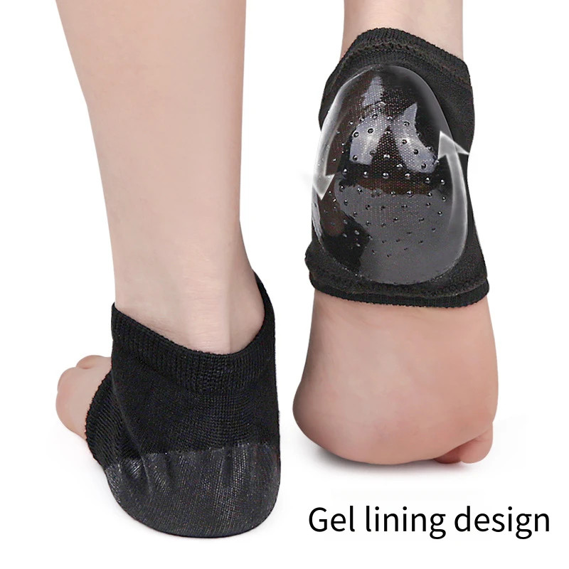 1/4 pairs female men Socks Feet Pads Heels Heel Gel Protective Shock-absorbing I