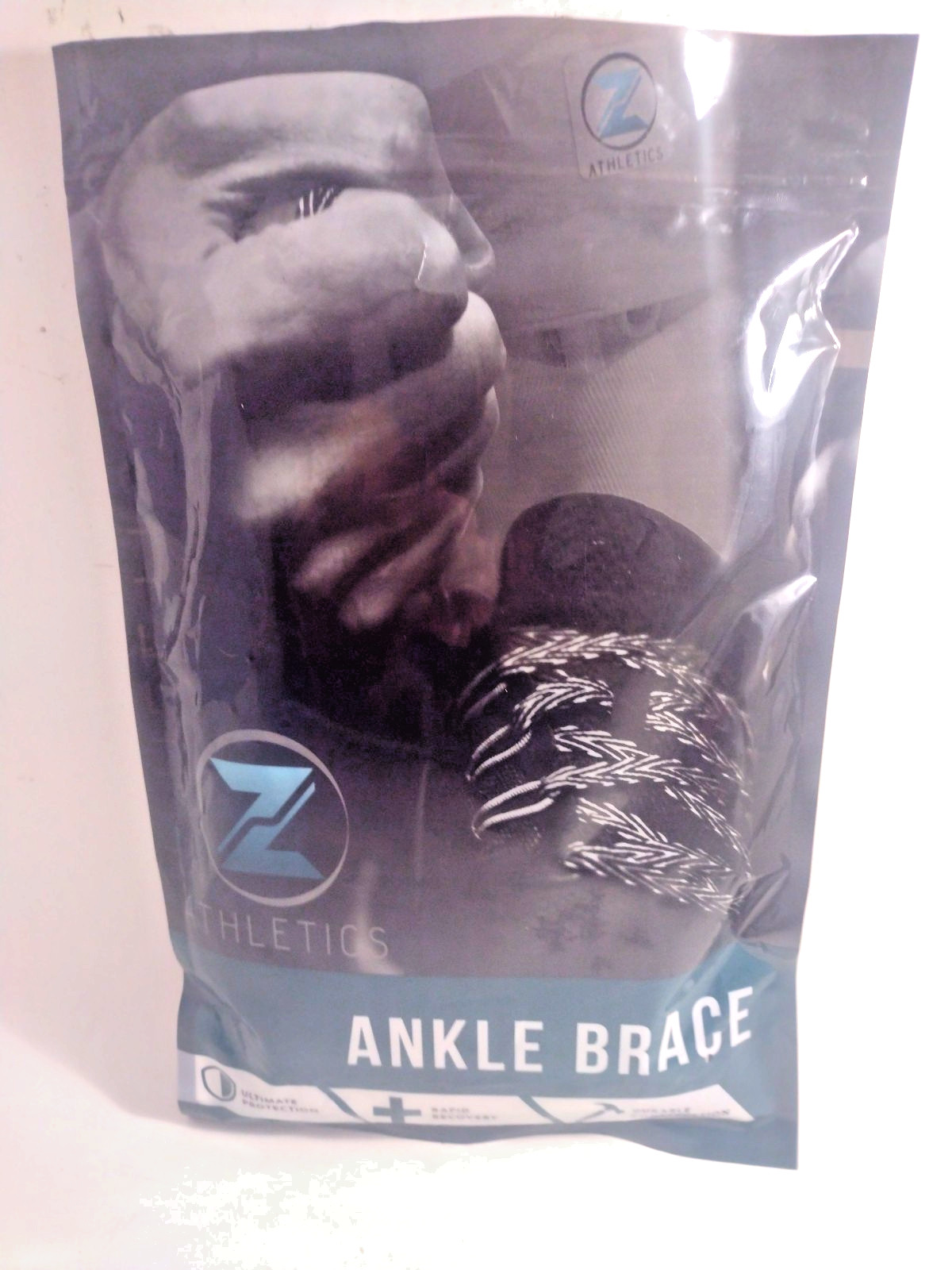Z ATHLETICS Zenith Ankle Brace Lace up Adjustable Support Grey Large