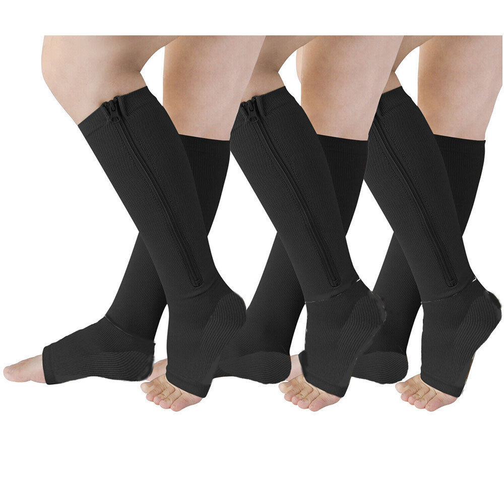 3pairs Socks For Compression Socks 20-30mmhg Men Women Circulation Recover Nylon