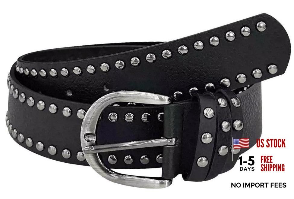 Western-Cowboy-Leather-Belts for Fit for waistline 27 – 39 inches Black-115