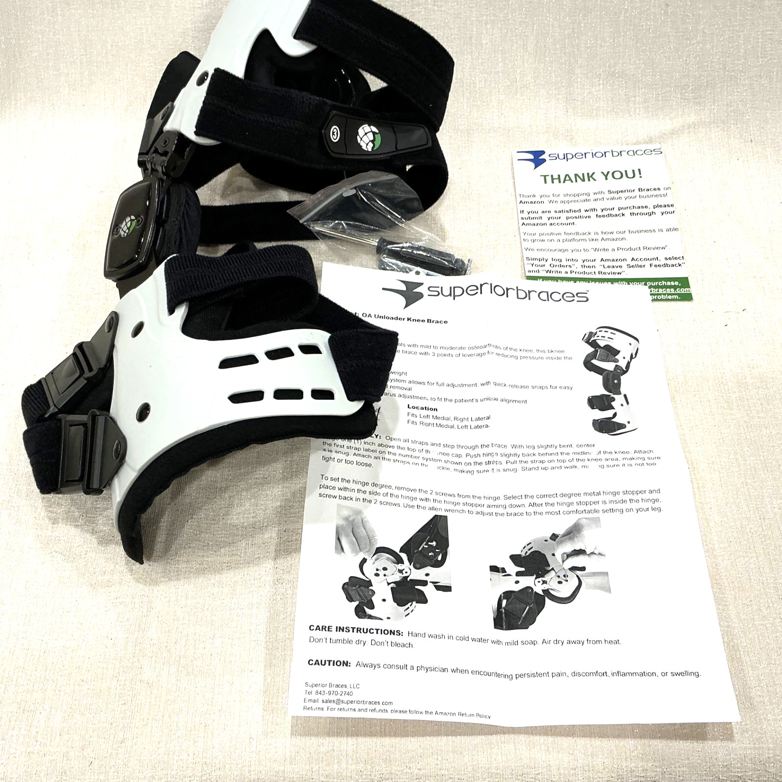 Osteoarthritis Unloader Adjustable ROM Stabilizing Knee Brace L1851 and L1843