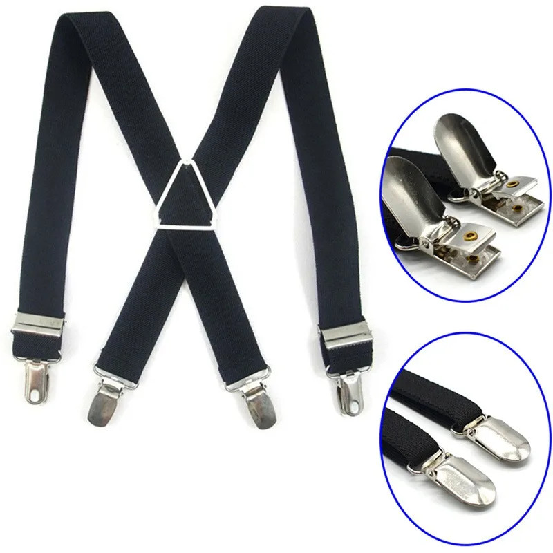 High Quality Men Women Solid Colorful Elastic Suspender Y-Back Brace Adjustable
