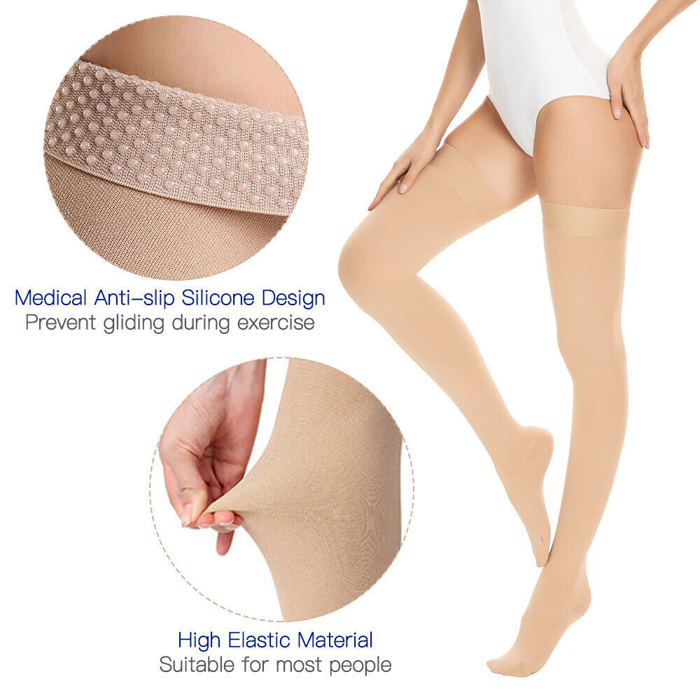 Thigh High Compression Socks Over the Knee Circulation Stockings for Women & Men