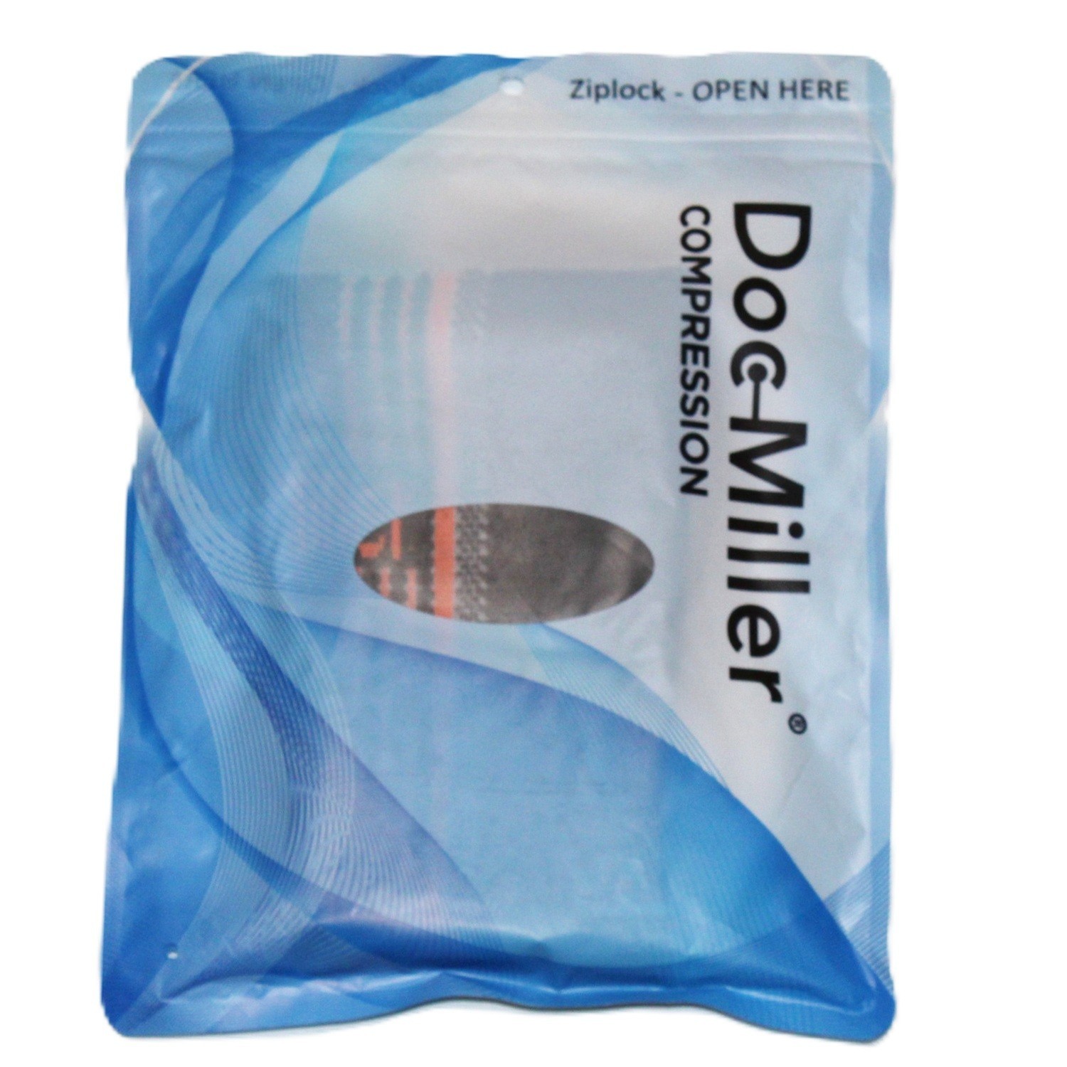 Doc Miller Open Toe Compression Stockings 20-30mmHg Elastic Support Medium 1 Pr