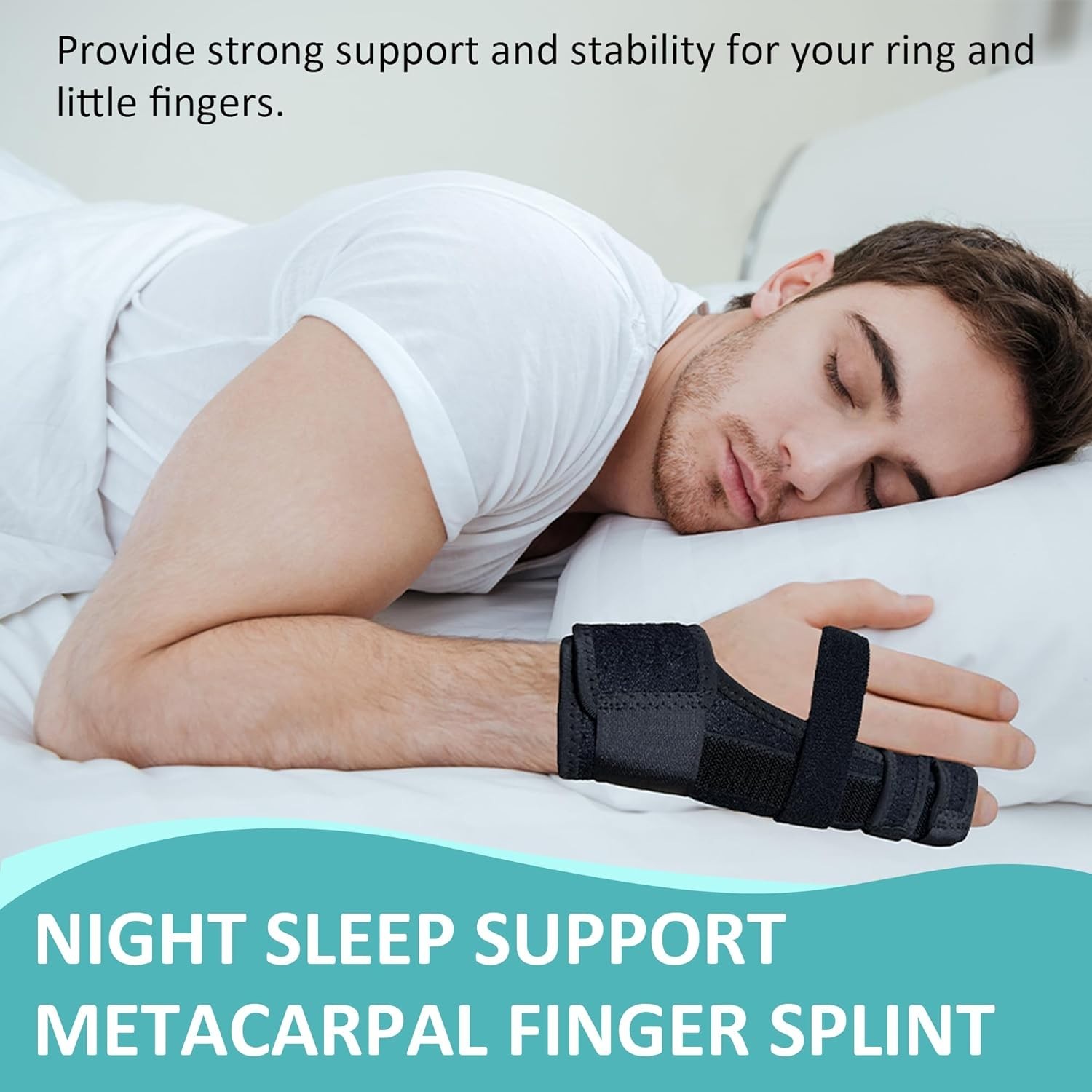 Metacarpal Finger Splint Hand Brace – Pinky Ring Finger Immobilizer for Boxer Fr