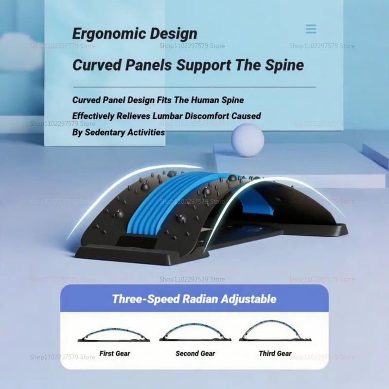 Back Stretcher Spine Board Pain Relief Lumbar Support Corrector Adjustable Ortho