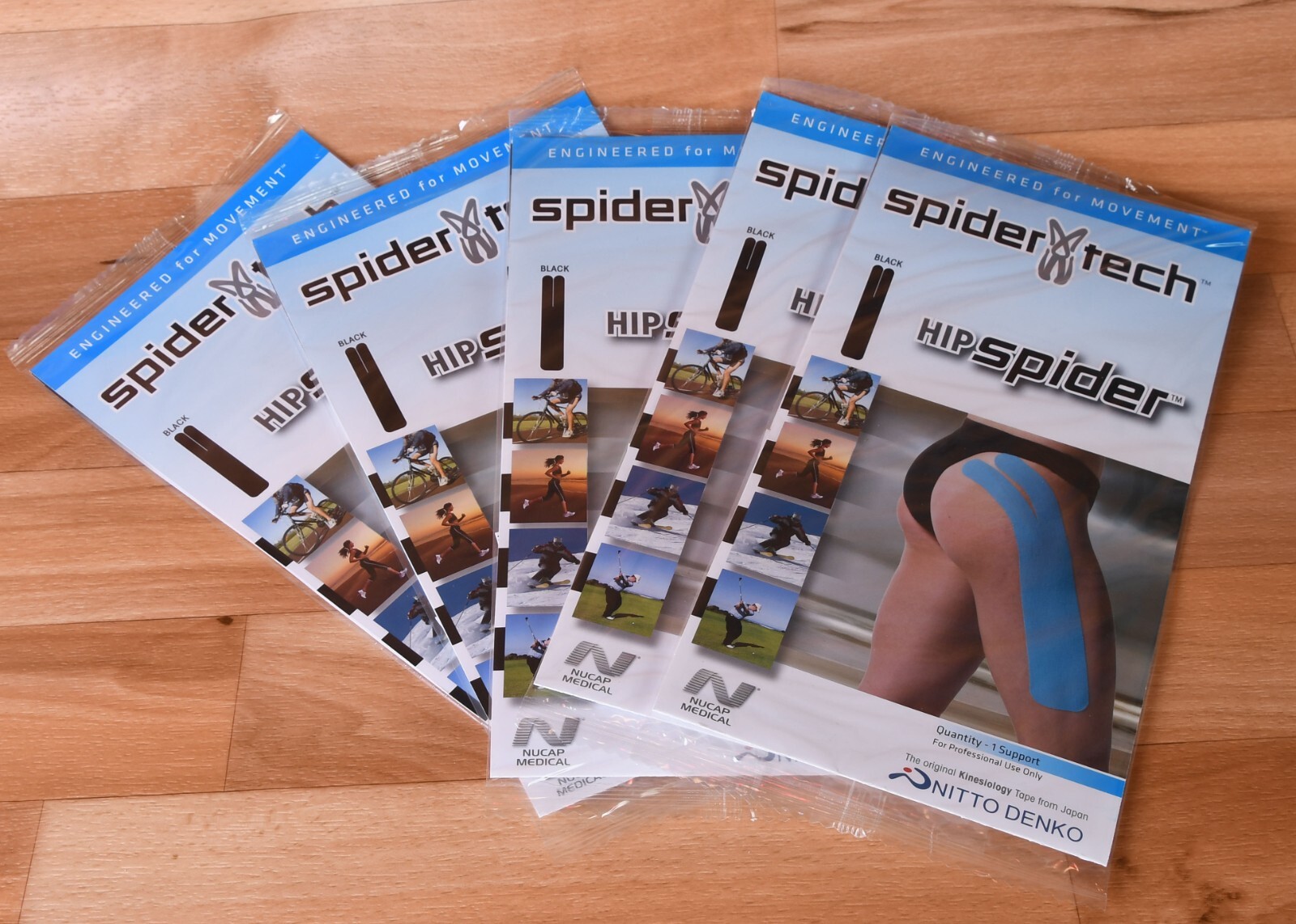 Spider Tech Precut Hip tape-5 Packs