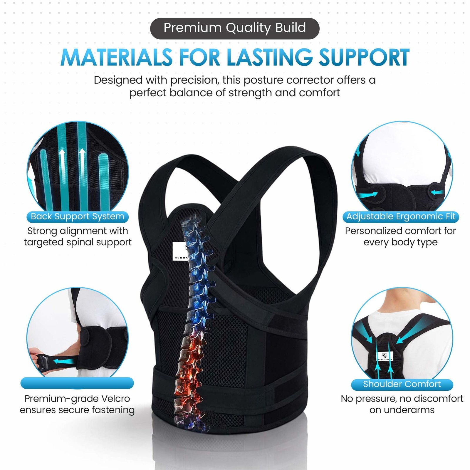Back Straightener Posture Corrector for Men and – Comfortable Full Back Brace…