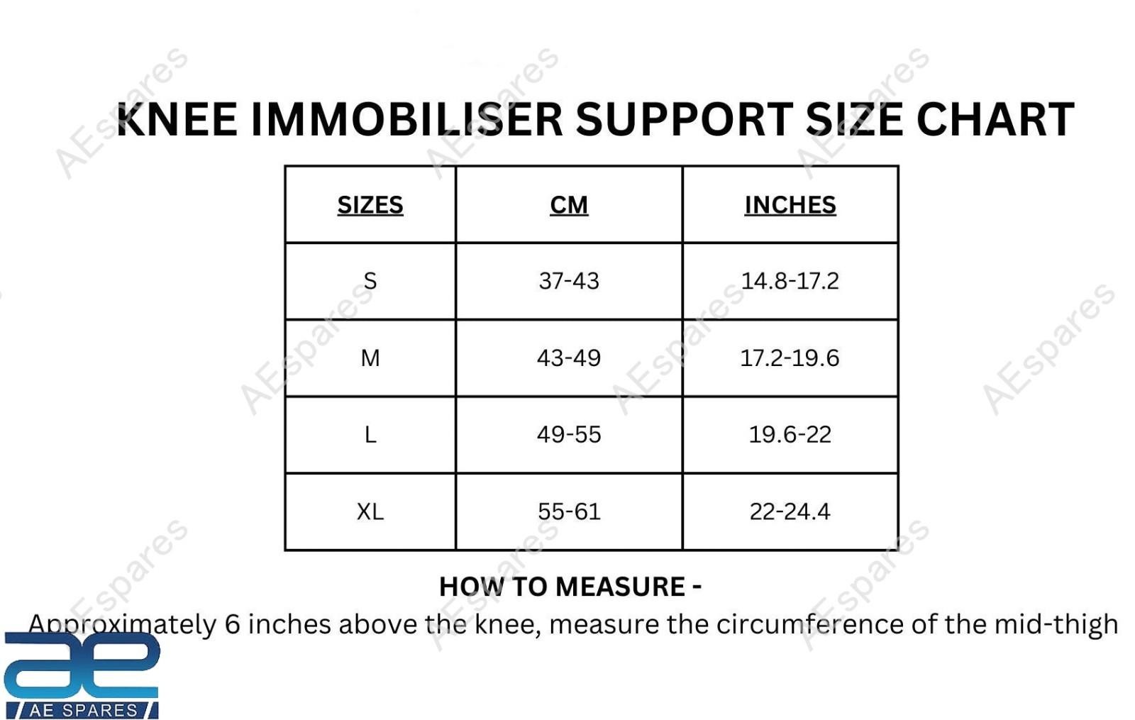 Immobiliser Knee Brace Support Dislocation Injuries Ligament Tear For Unisex AEs