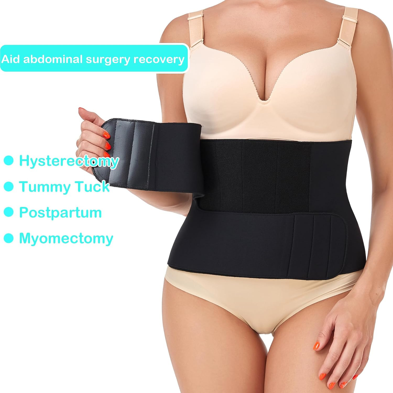 Abdominal Binder Post Surgery Tummy Tuck after Hysterectomy Stomach Waist Compre