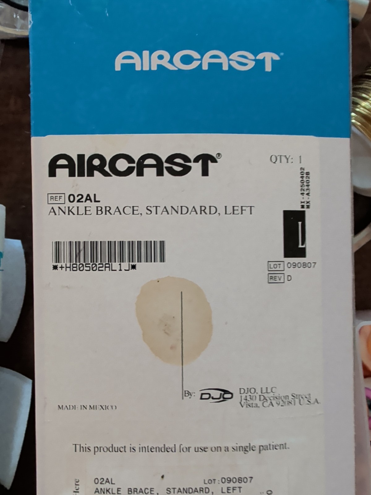 Aircast Left Ankle Brace