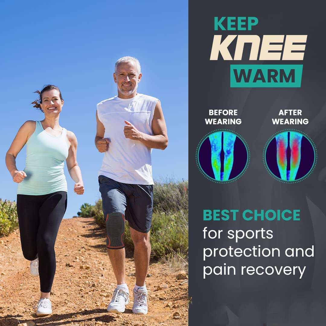Knee Support Compression Sleeve Brace Patella Sport Joint Pain Arthritis Relief