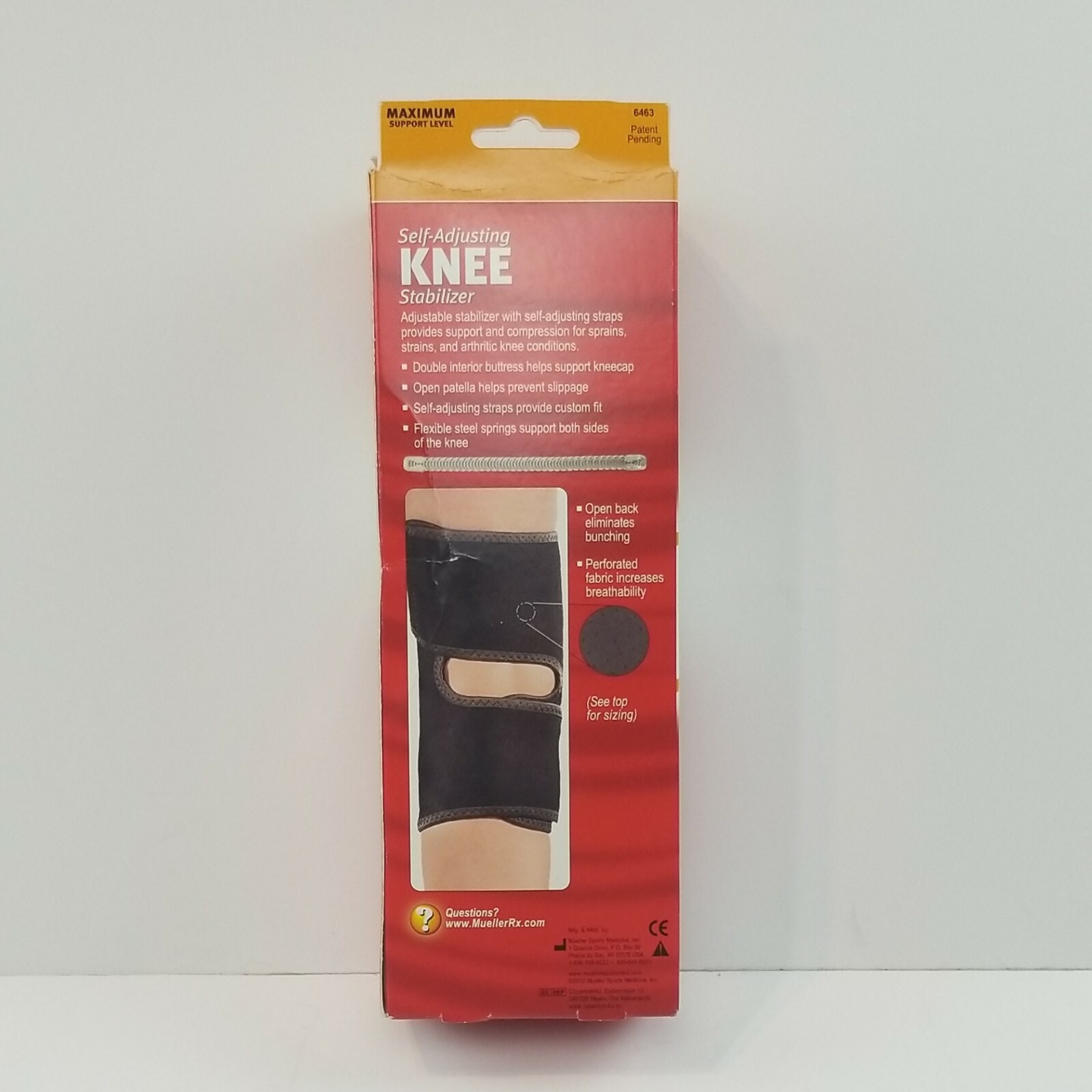 MUELLER Maximum Support Self-Adjusting Knee Stabilizer #6463 Right Or Left Knee