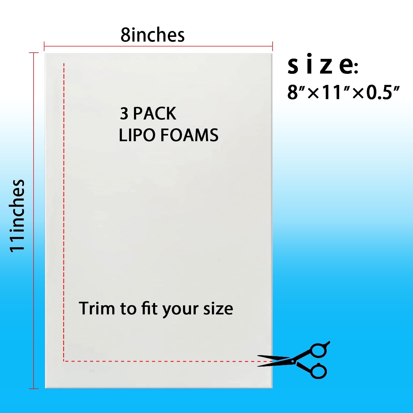 3 Pack Lipo Foam Ab Board Post Surgery Compression Garment Recovery Pads