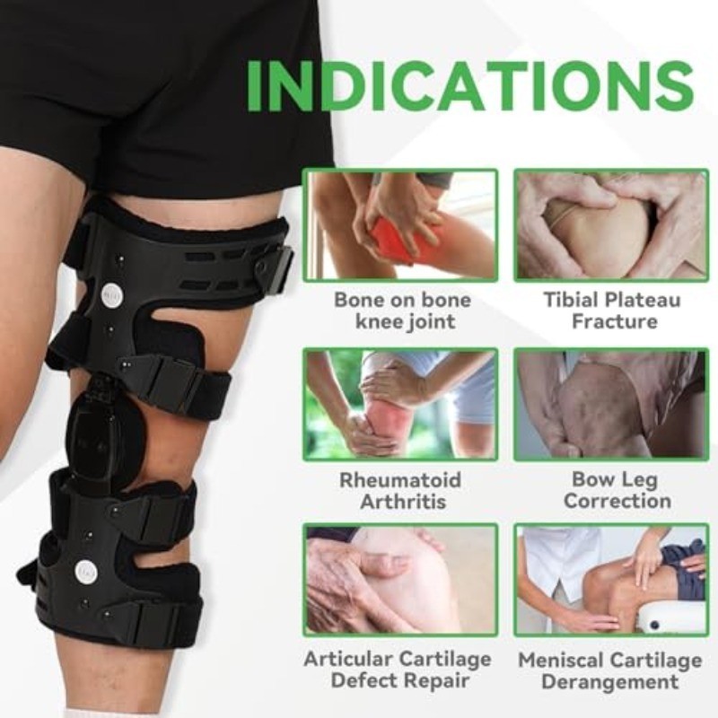 Orthomen Lateral Unloader Knee Brace for Osteoarthritis & Bone on Bone Pain, Adj