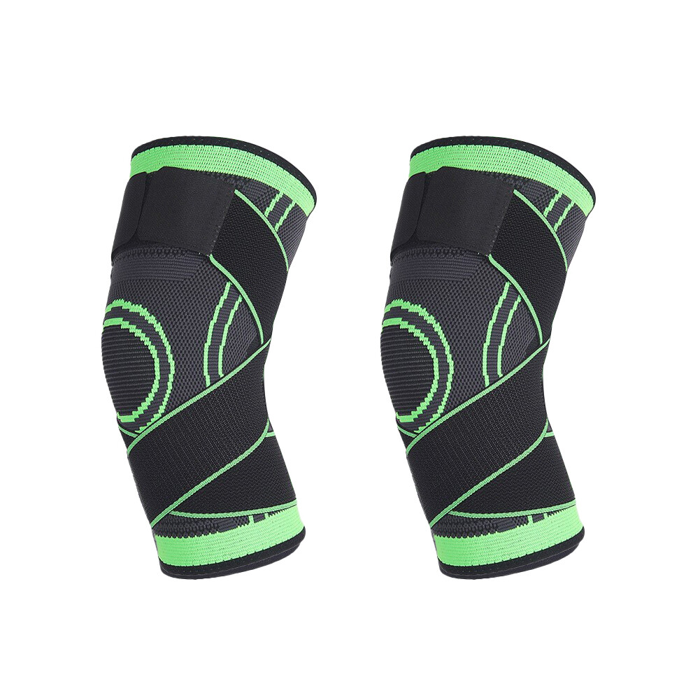 US 1 Pair Knee Sleeve Compression Brace Support Pads Joint Pain Arthritis Wrap