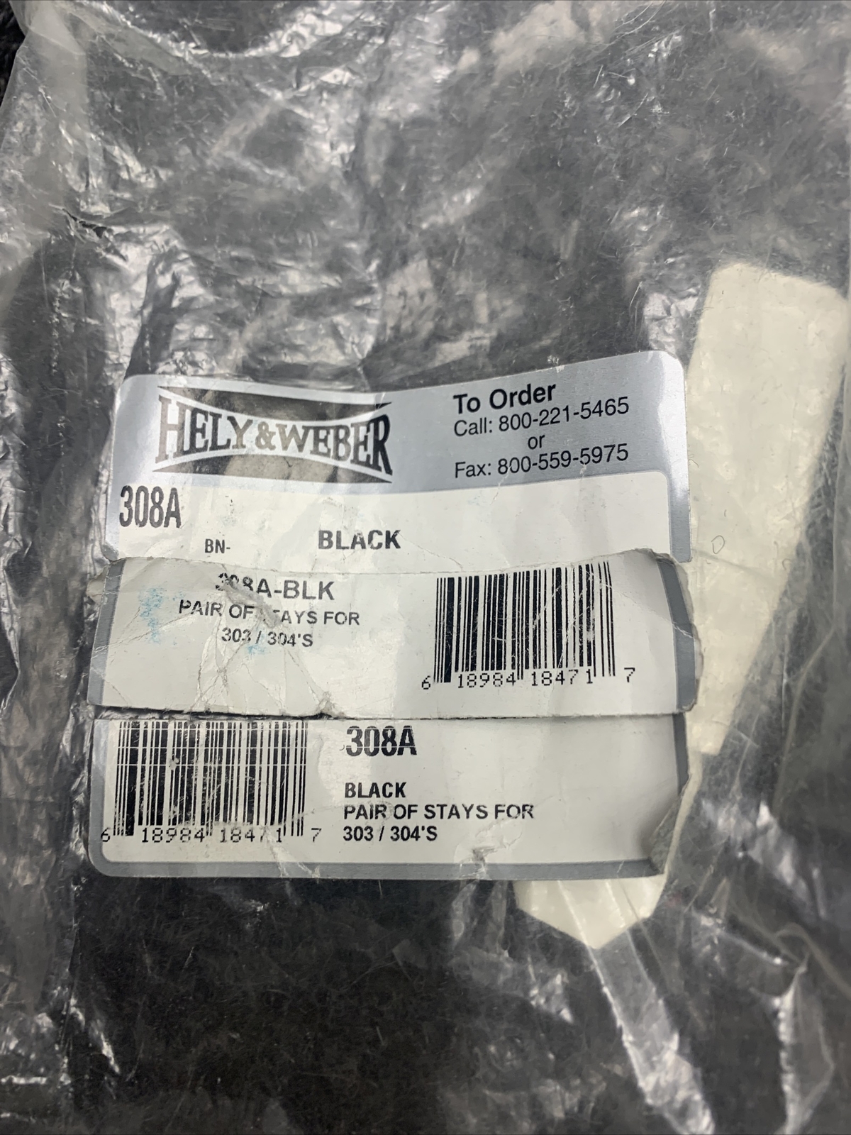 Lot of 10 Hely & Weber Pair of Stays For 303/304’s 308A Black