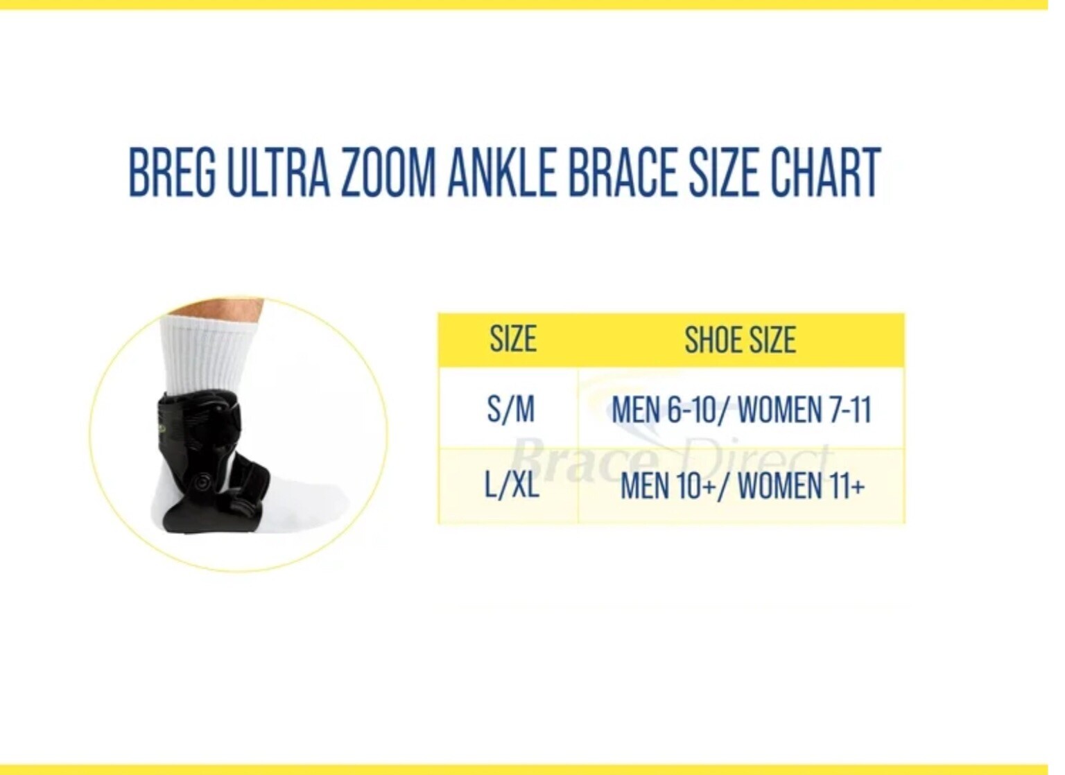Ultra Zoom Ankle 2 Brace Shoe Wear Sports Leg Injury Prevention S/M Black – Used