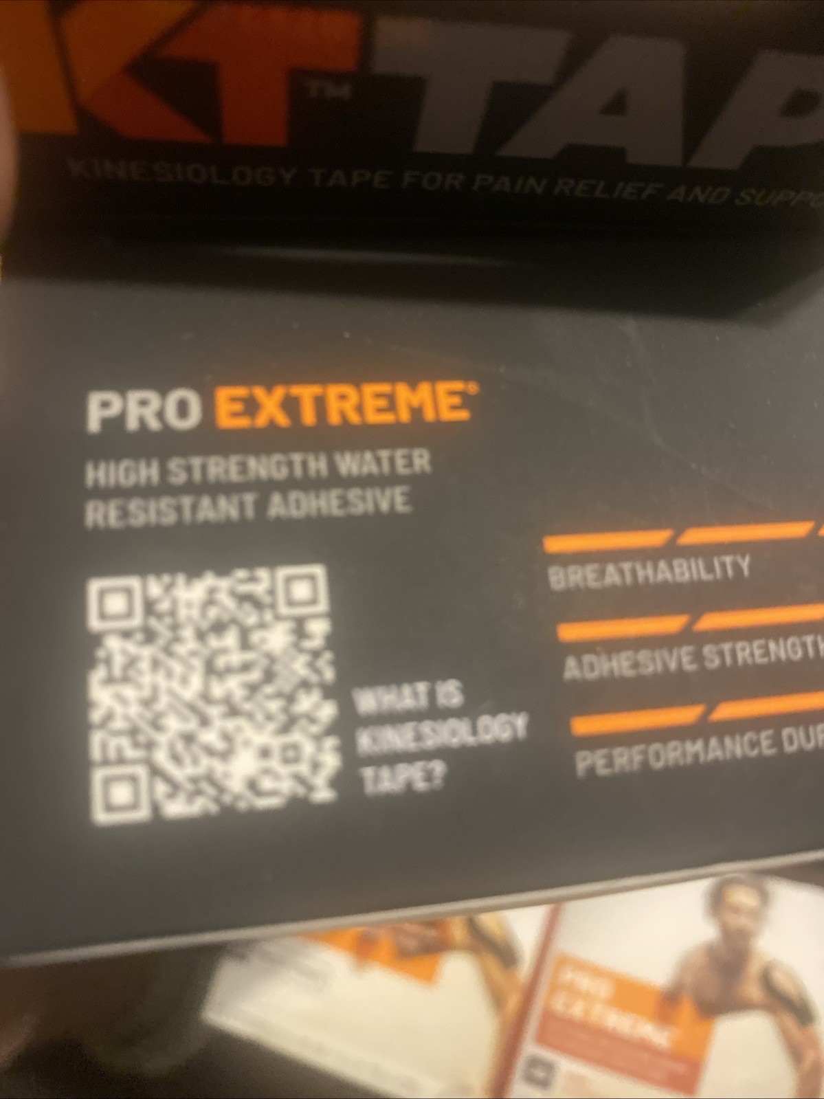 4 Pk KT Tape Pro Extreme 20 Strip 10″ Precut Jet Black (New in Box)