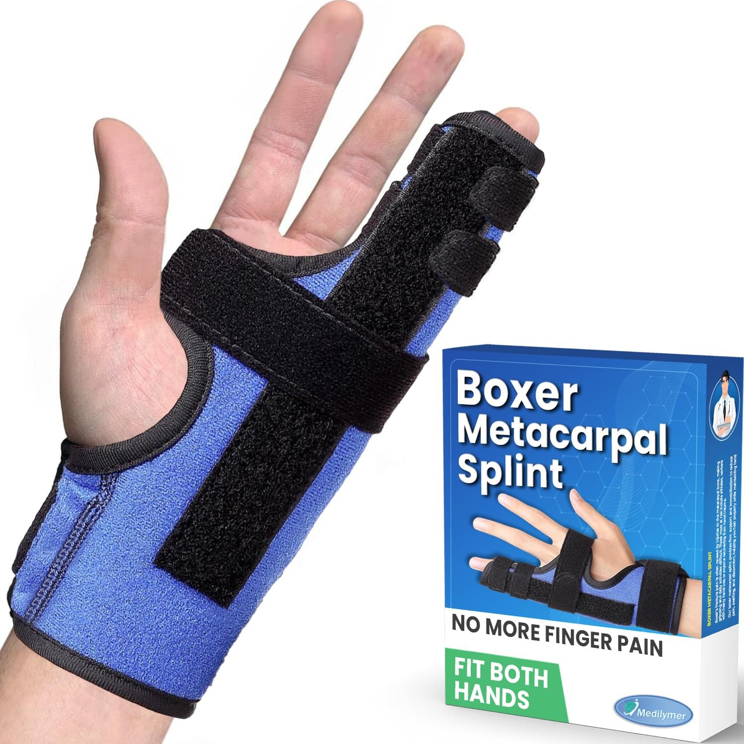Metacarpal Finger Splint Hand Brace, Boxer Fracture Pinky Splint (M/L)