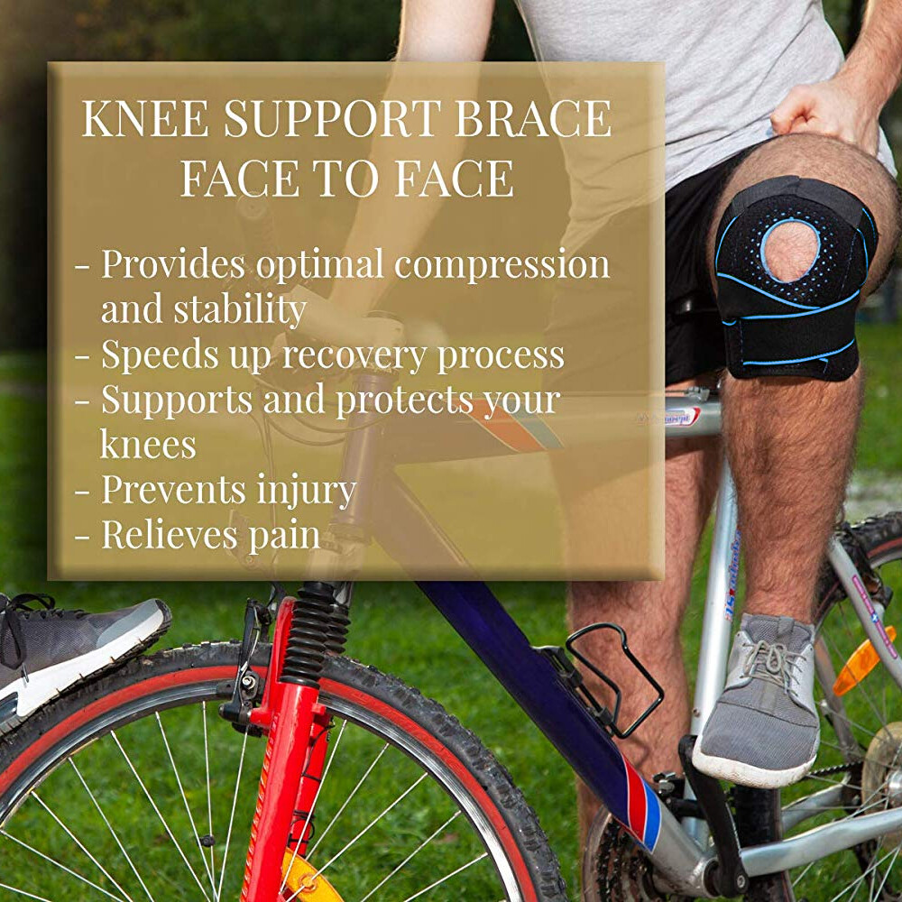 Compression Knee Brace Patella Support Meniscus Sport Joint Pain Arthritis Wrap@