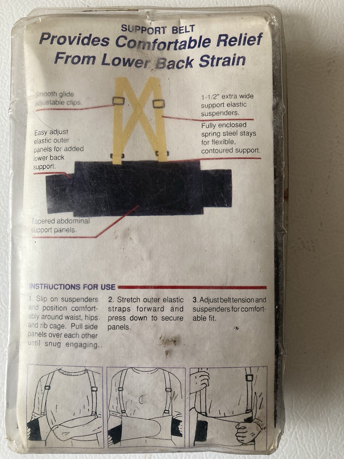 Rockland Back Support Brace Lifting Support Weight Belt Black Original
