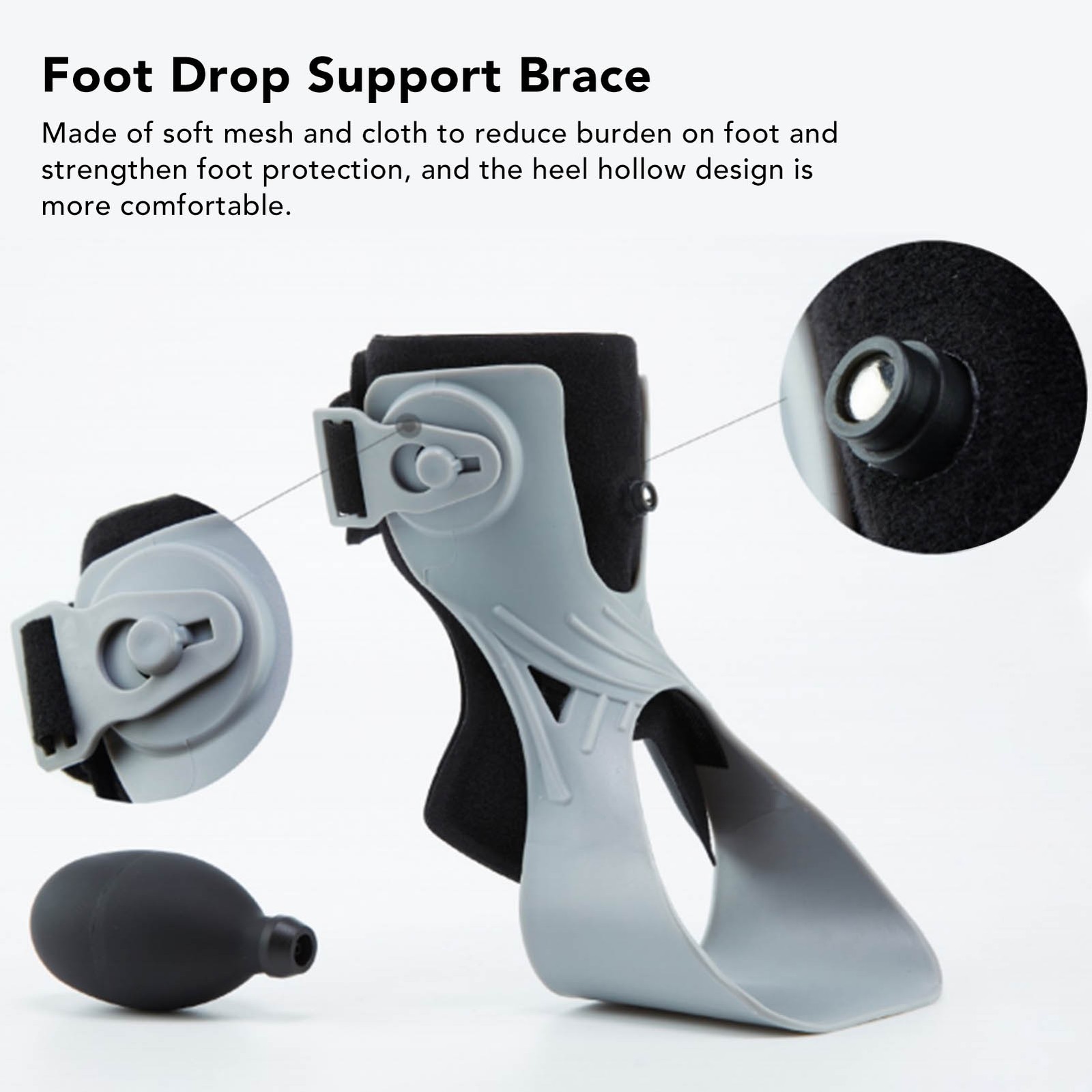 Right Foot L Foot Drop Brace Adjustable Rotary Buckle Soft Posture Correct WT
