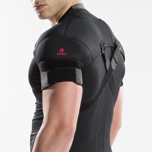 Double Shoulder Support Brace Strap Wrap Neoprene Protector,XL X-Large