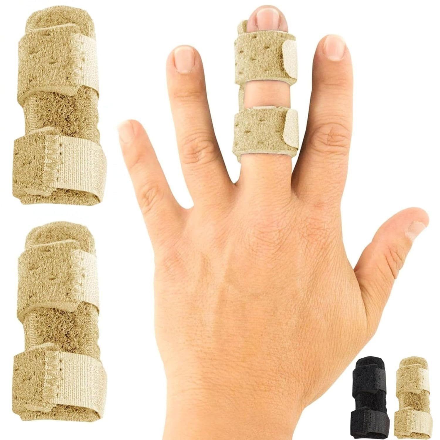 Vive Finger Splint (2 Pack) – Universal Finger Straightener – Broken and Trigger