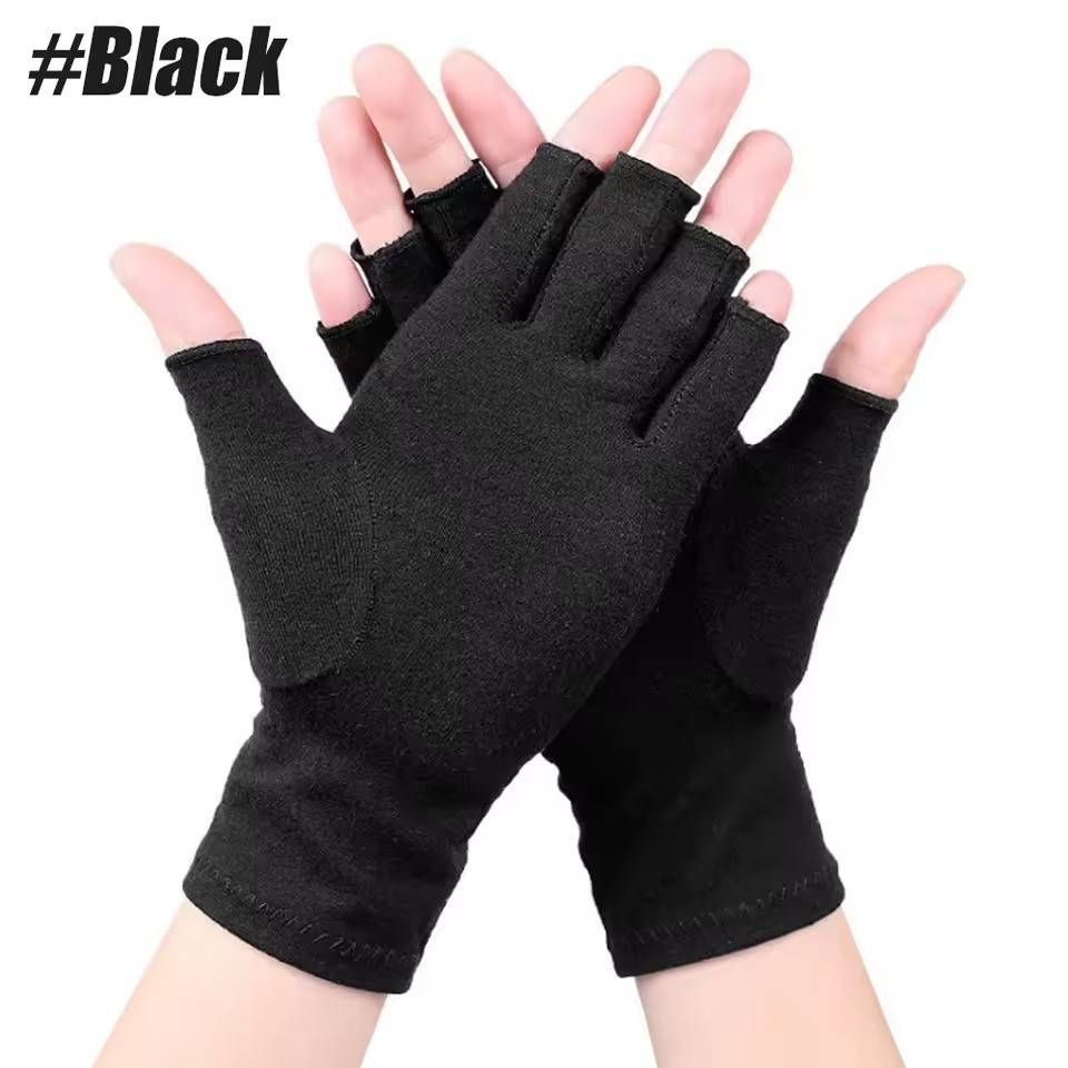 Arthritis Compression Gloves Fingerless Hand Support Carpal Tunnel Pain Relief