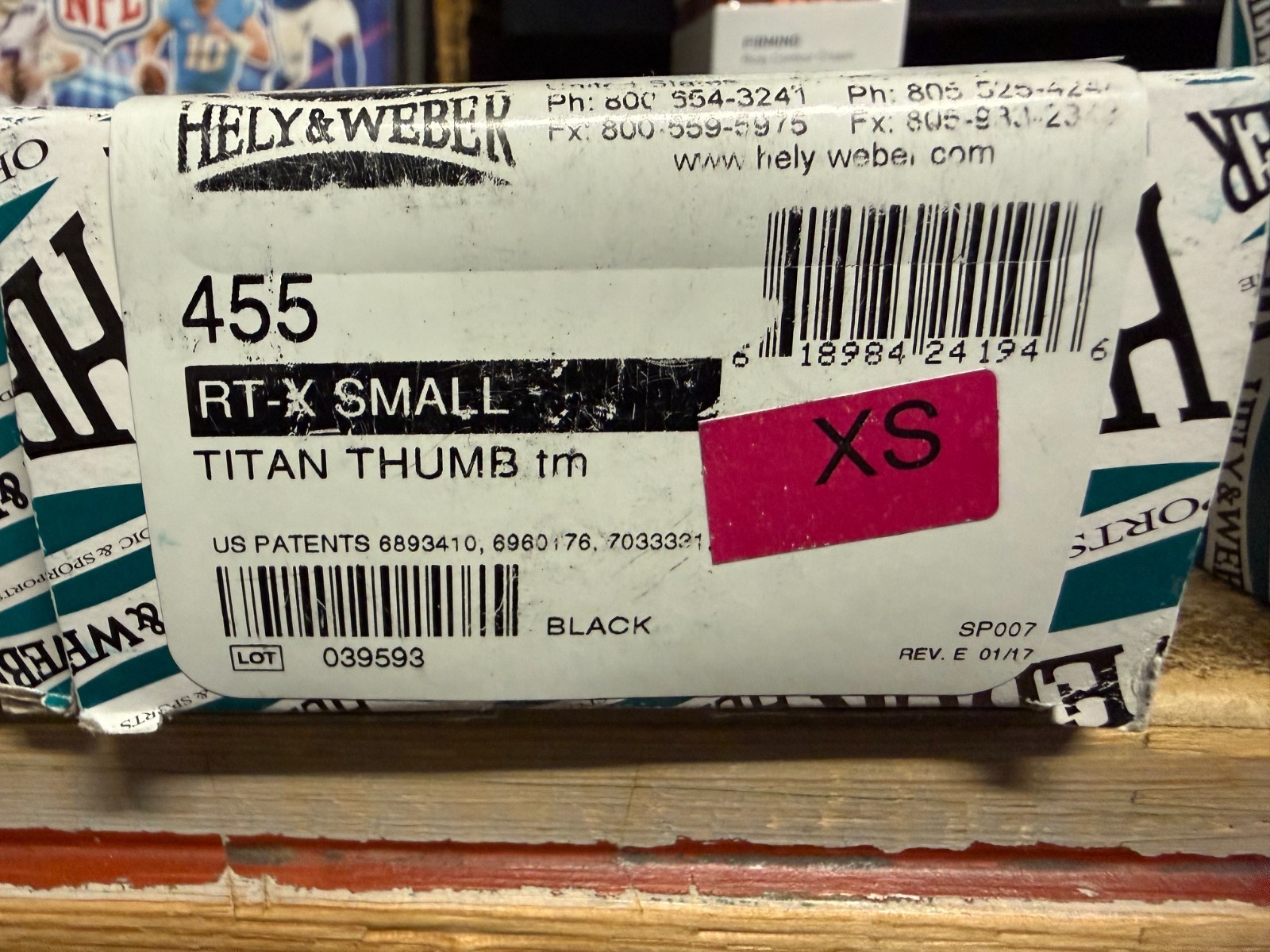 Hely & Weber XS Titan Thumb tm Right Black wrist brace 455-RT-XS 618984241946