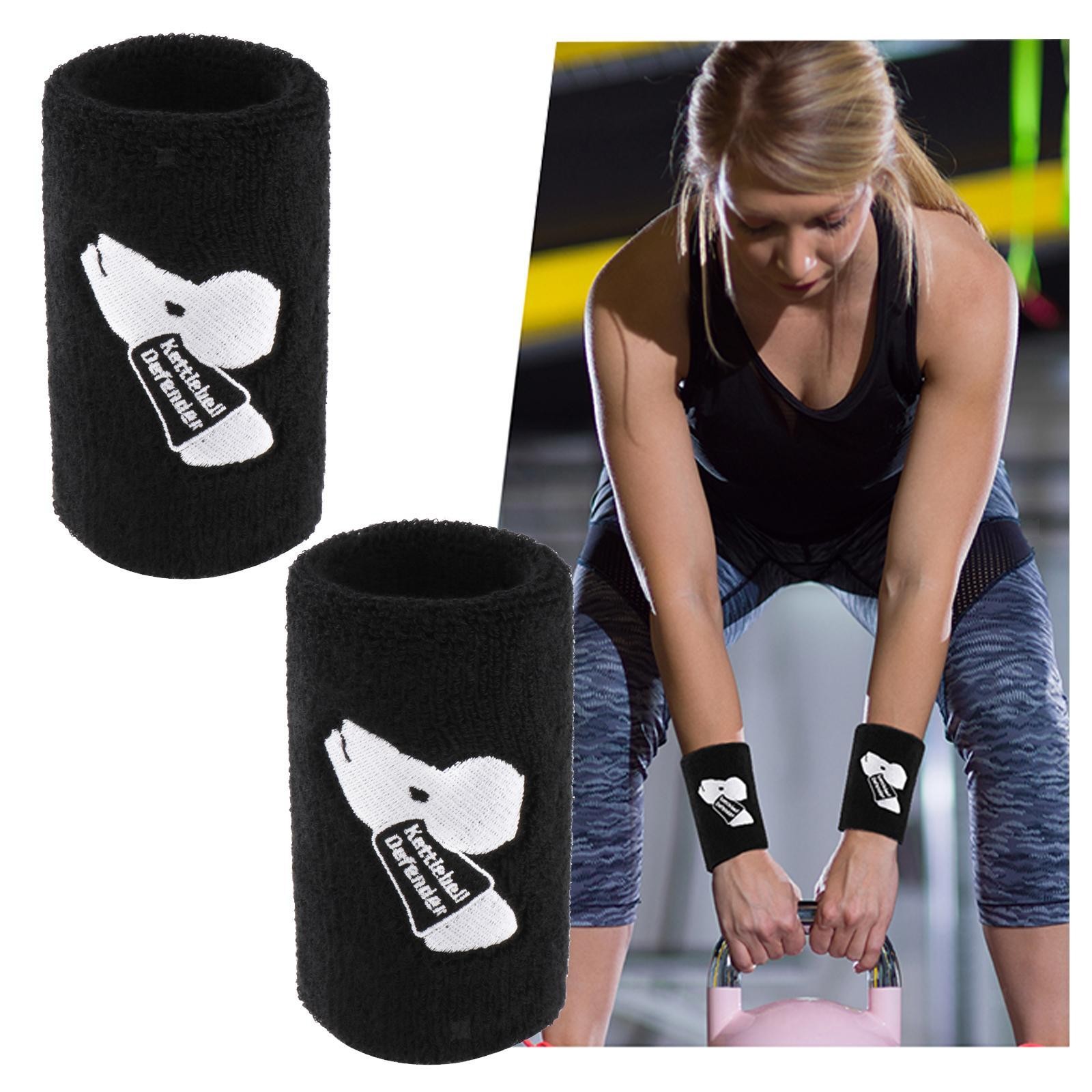 2x Kettlebell Wrist Guards Wrist Support with Plastic Pad Weight Lifting