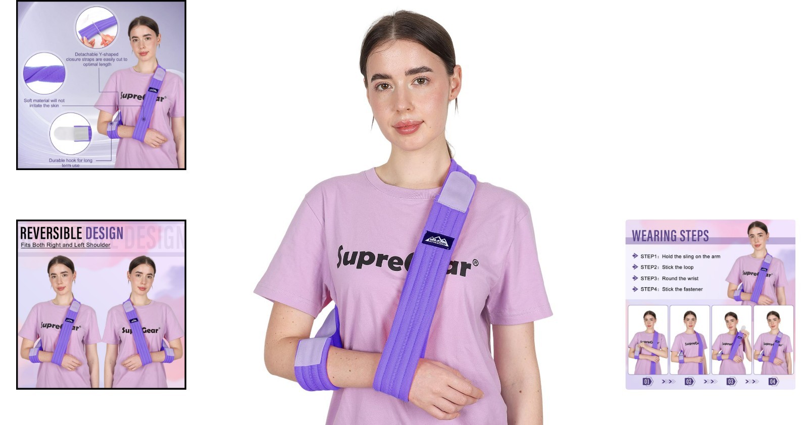 Breathable Arm Support Strap – Ergonomic Sling for Elbow and Shoulder Injuries