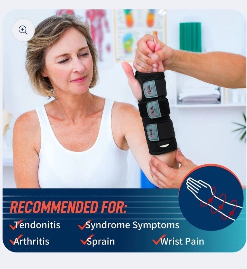 FEATOL Wrist Brace For Carpal Tunnel Adjustable Night Support M/L