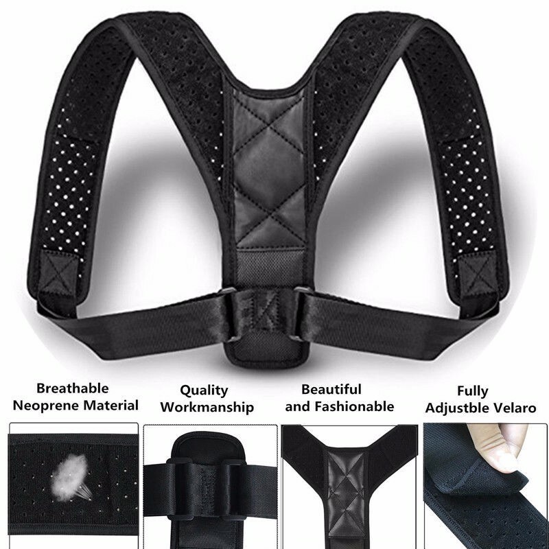 Posture Corrector Support Back Shoulder Brace Belt For Men Women Active New USPS