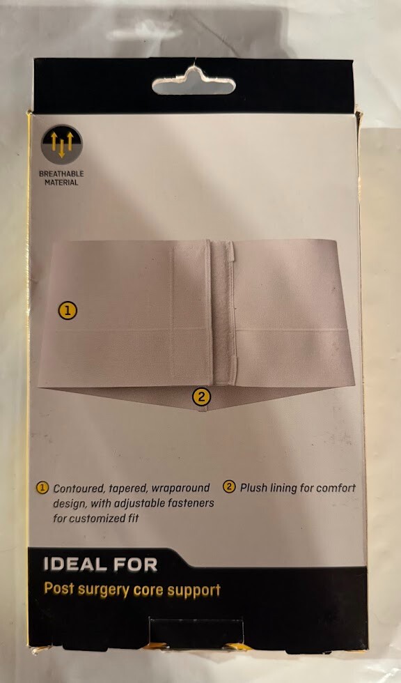 ABDOMEN Brace compression support New Open Box 3M Futuro waist support Med or Lg