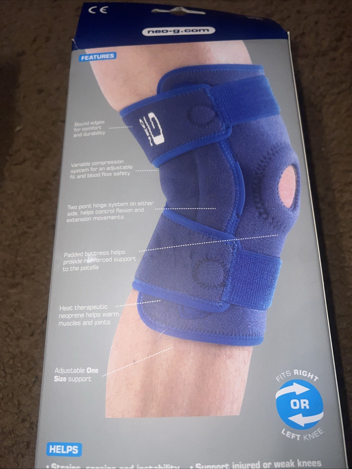 Neo G Hinged Open Knee Support, Class 1 Medical Device, New, Sealed