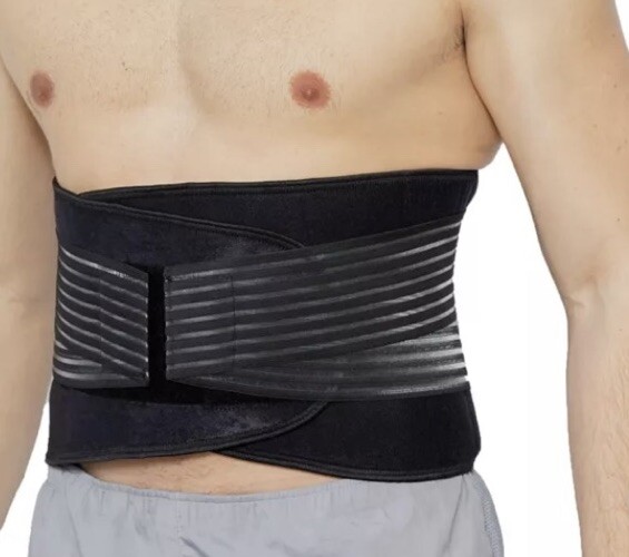NeoTech Care Neoprene Back Brace Double Compression Adjustable Black XXXLarge
