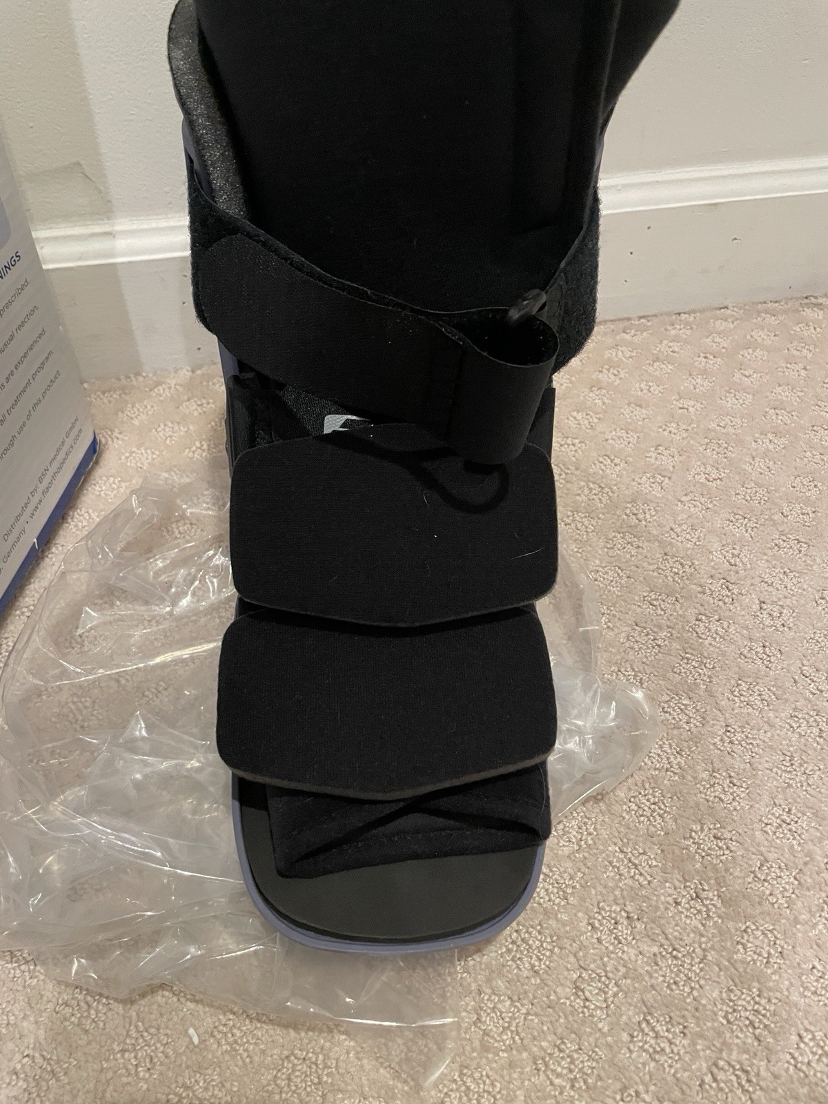 FLA Adjustable Air Ankle Walker Boot Low Gray Size Large right left.