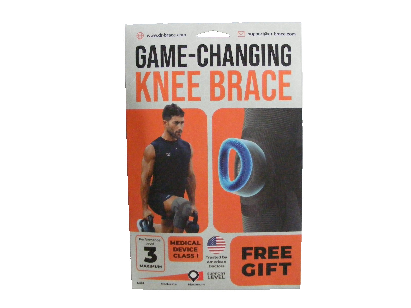 DR. BRACE ELITE Medium Game Changing Knee Brace Maximum Performance Non Slip