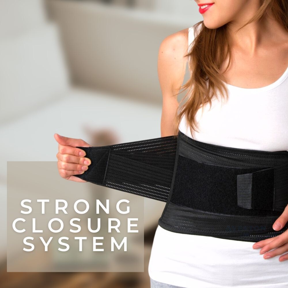 AVESTON Back Brace Lower Back Pain Relief Belt Lumbar Pad Support Lightweight