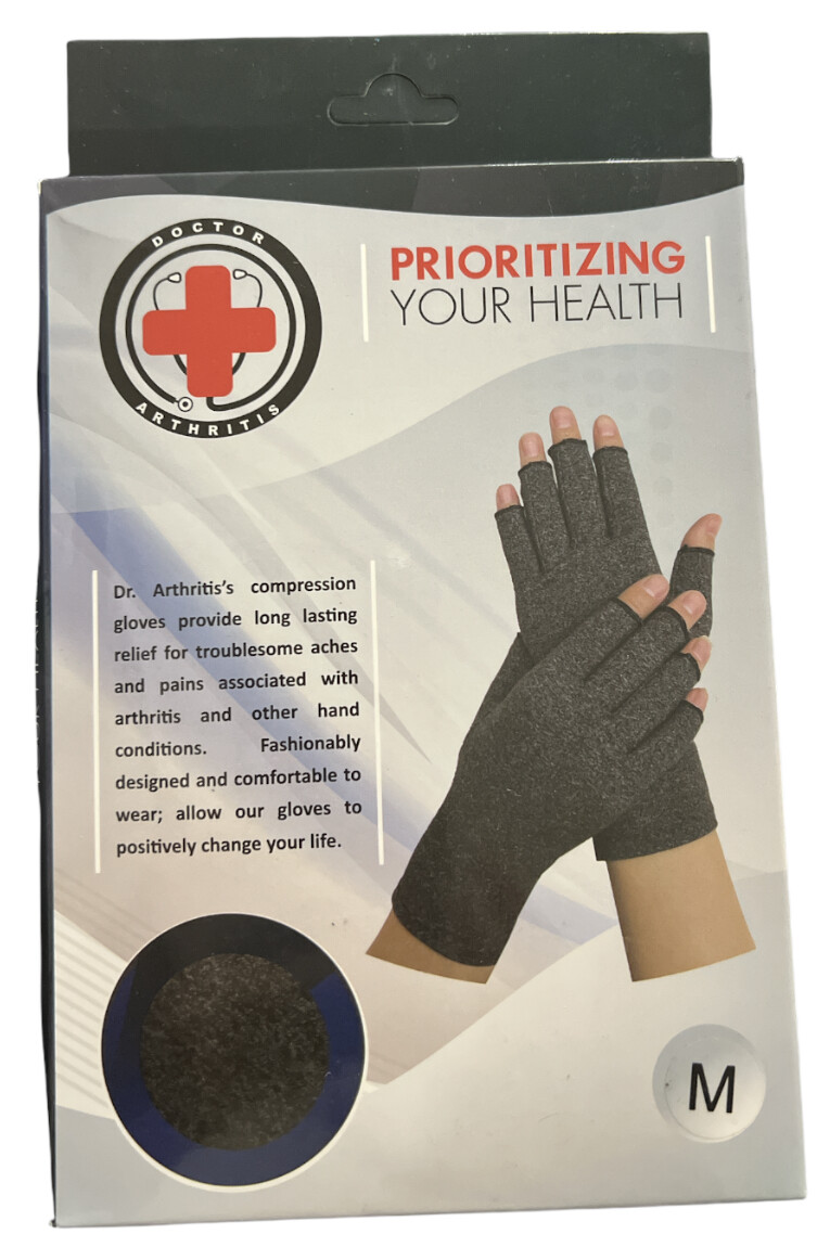 Arthritis Gloves Compression Gloves for Women & Men – 1 Pair Size M Gray